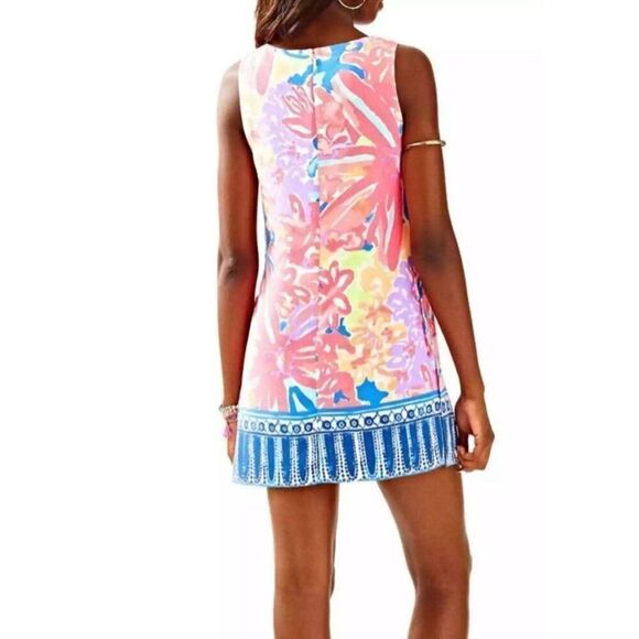 Lilly Pulitzer Womens Floral Donna Shift Romper Skort Dress Multi-Color Size 00 - Picture 4 of 13